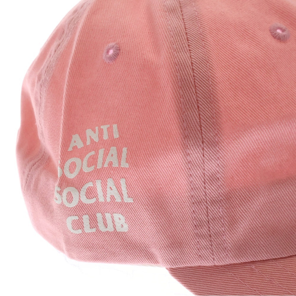 ANTI SOCIAL SOCIAL CLUB(アンチソーシャルソーシャルクラブ) サイドロゴプリント キャップ 帽子 ピンク