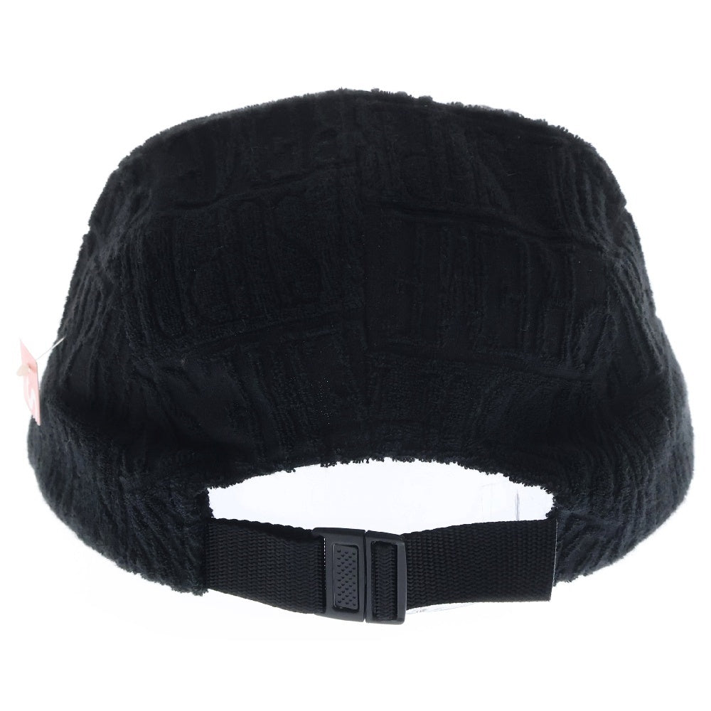 SUPREME(シュプリーム) 17SS Text Stripe Terry Camp cap テキスト ストライプ テリー キャンプキャップ 帽子 ブラック
