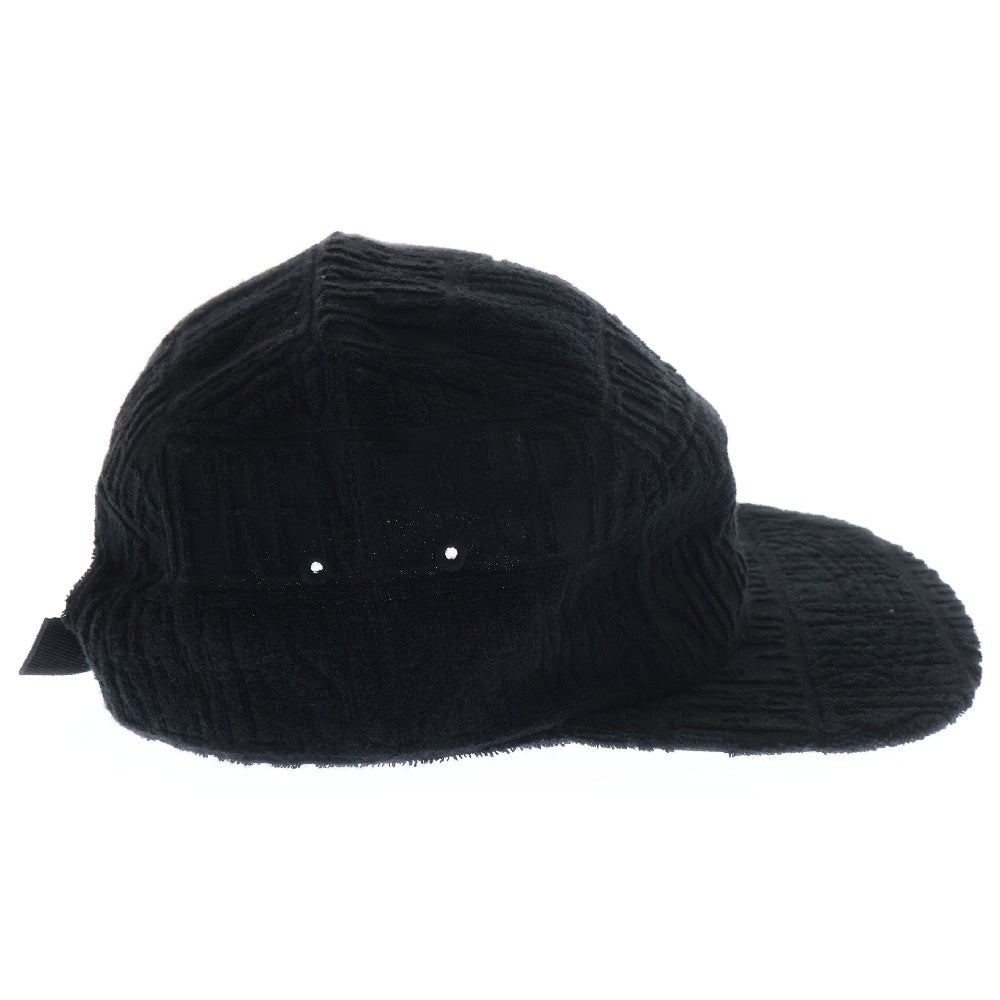 SUPREME(シュプリーム) 17SS Text Stripe Terry Camp cap テキスト ストライプ テリー キャンプキャップ 帽子 ブラック