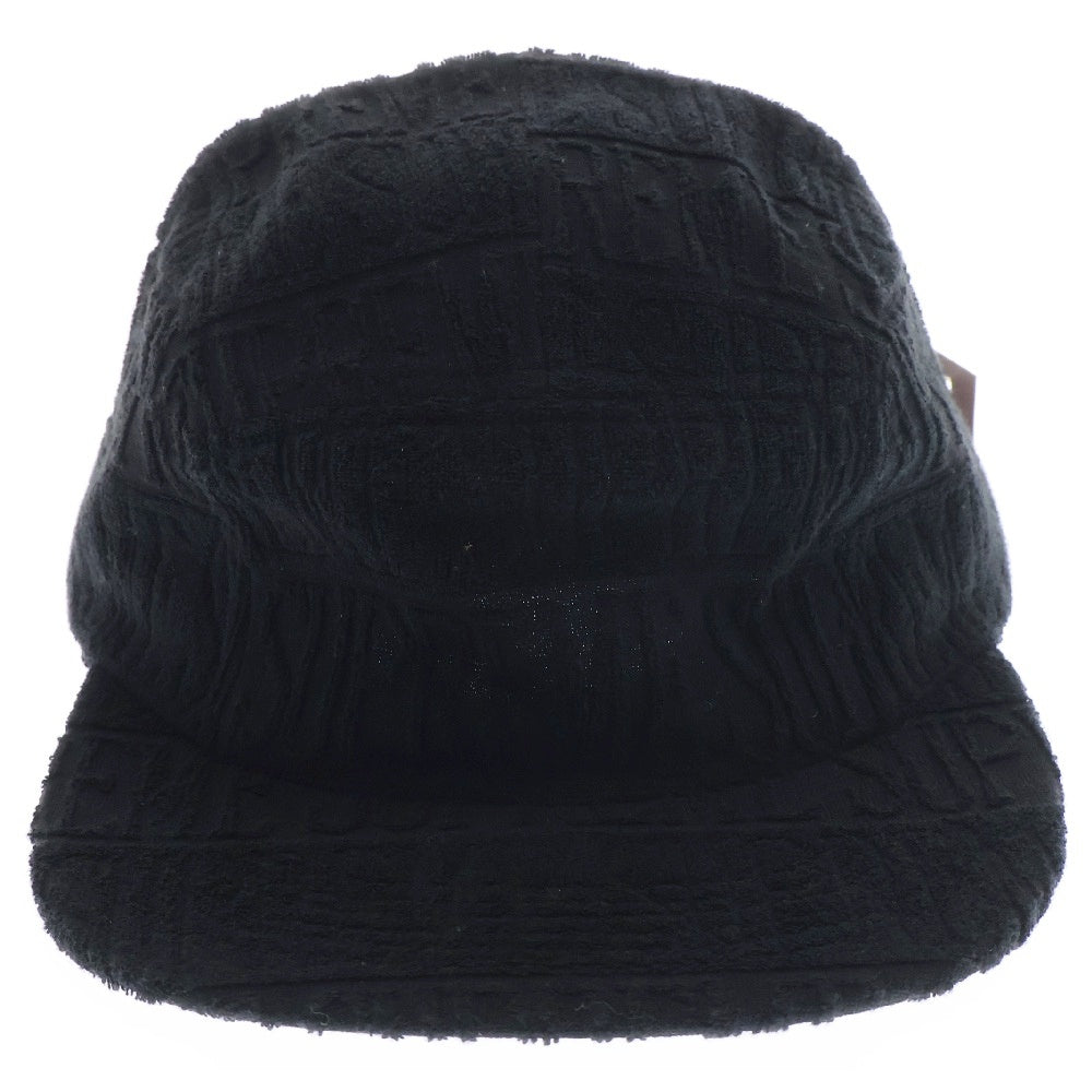 SUPREME(シュプリーム) 17SS Text Stripe Terry Camp cap テキスト ストライプ テリー キャンプキャップ 帽子 ブラック