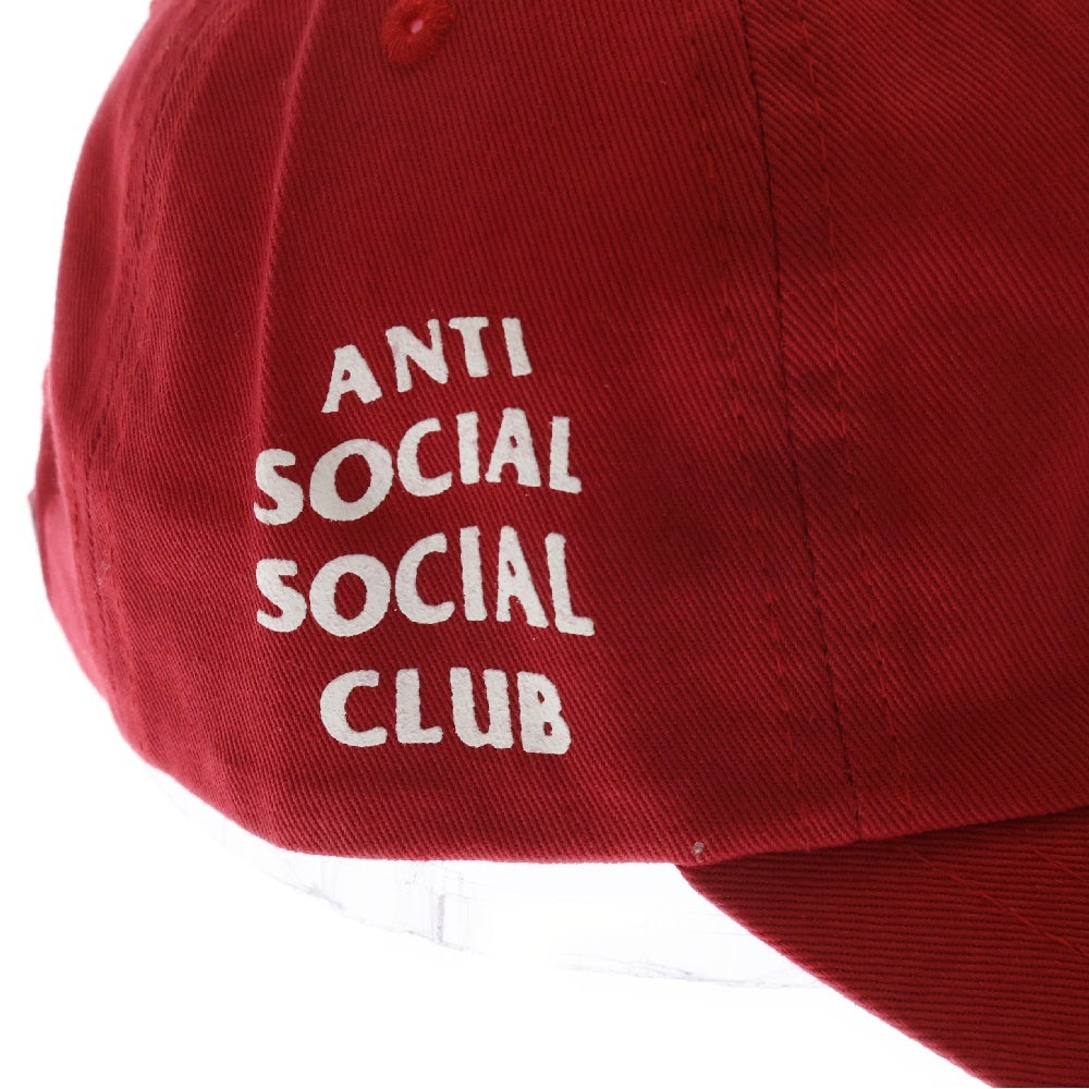 ANTI SOCIAL SOCIAL CLUB(アンチソーシャルソーシャルクラブ) サイドロゴプリント キャップ 帽子 レッド