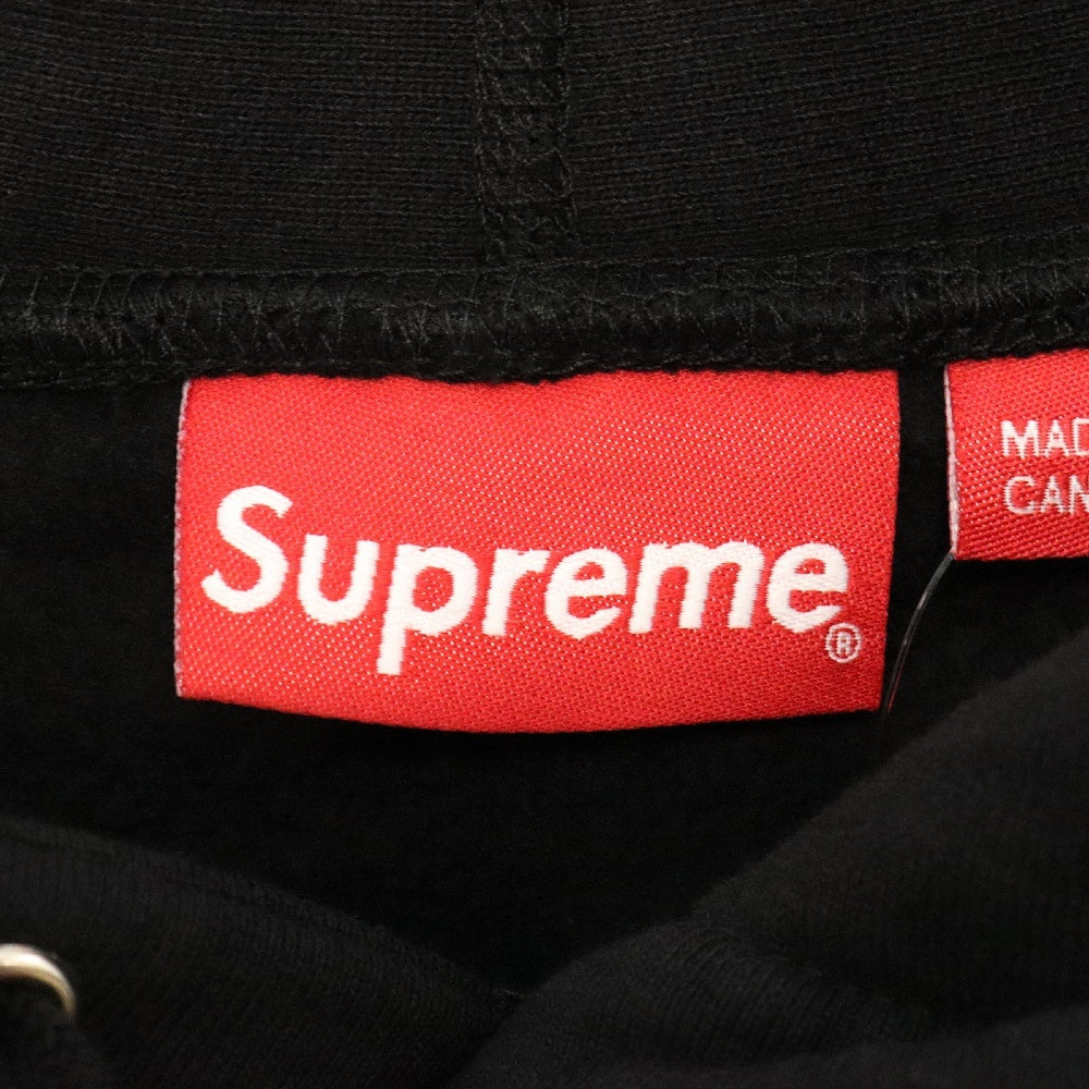 SUPREME(シュプリーム) 17AW Paisley Fuck Em All Hooded Sweatshirt ペイズリーロゴワッペン スウェットプルオーバーパーカー ブラック