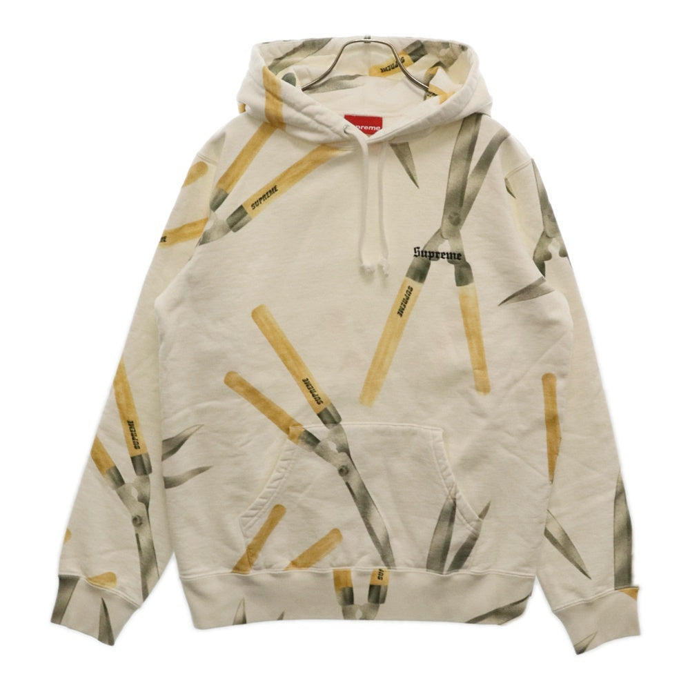 SUPREME(シュプリーム) 19SS Shears Hooded Sweatshirt シザーズ柄 フーデッド スウェット プルオーバー パーカー ホワイト