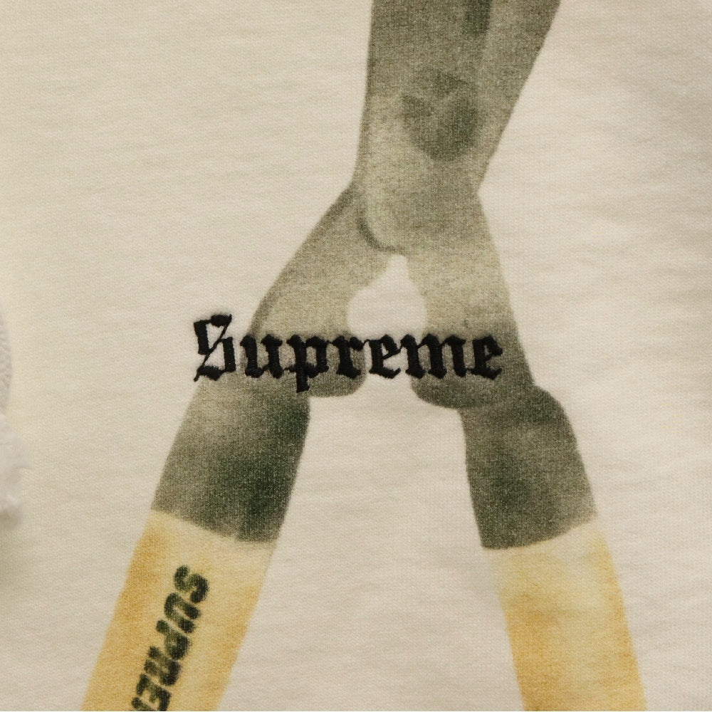 SUPREME(シュプリーム) 19SS Shears Hooded Sweatshirt シザーズ柄 フーデッド スウェット プルオーバー パーカー ホワイト