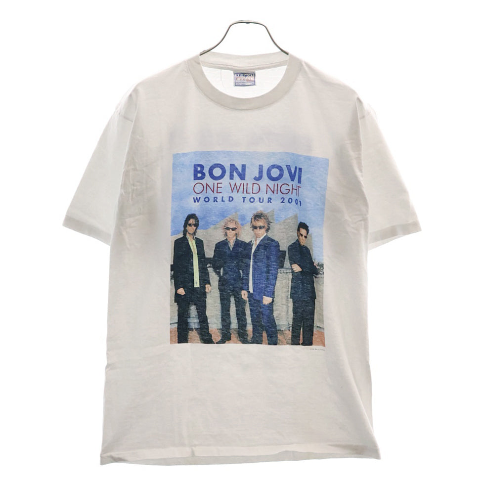 VINTAGE(ヴィンテージ) 00S VINTAGE BON JOVI ONE WILD NIGHT TEE ヴィンテージ ボンジョビ フォト プリント 半袖Tシャツ カットソー ホワイト