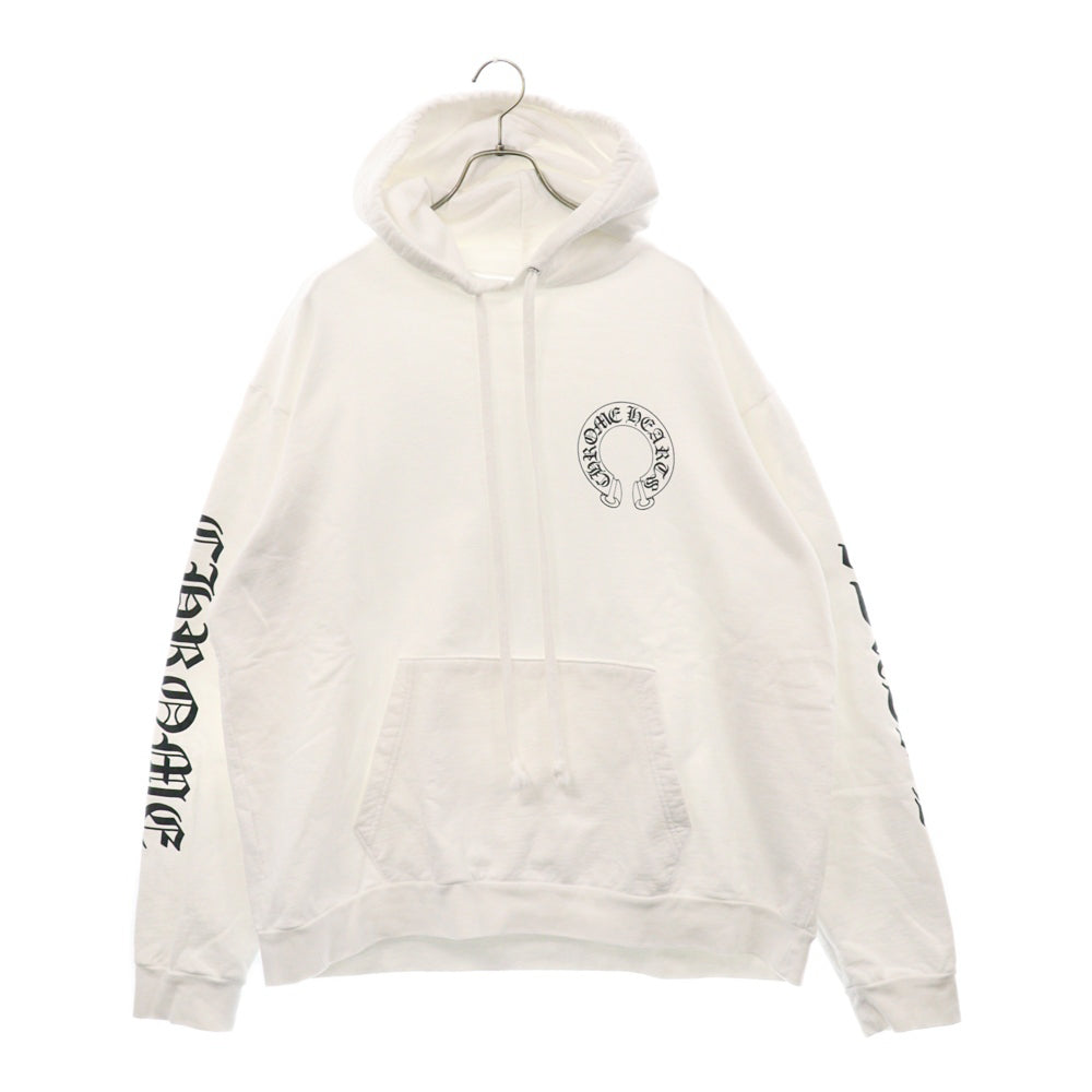 CHROME HEARTS(クロムハーツ) ×MATTY BOY Chomper Horseshoe Hoodie マッティボーイ チョンパーホースシュープリント プルオーバースウェットパーカー フーディー ホワイト