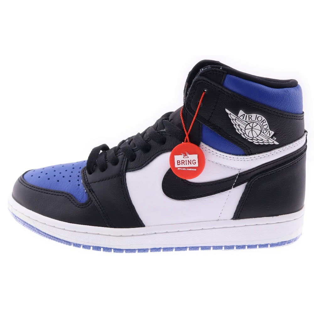 NIKE(ナイキ) AIR JORDAN1 RETRO HIGH OG ROYAL TOE エアジョーダン1 ロイヤルトゥ ハイカットスニーカー ホワイト/ブラック/ブルー 555088-041 US9/27cm