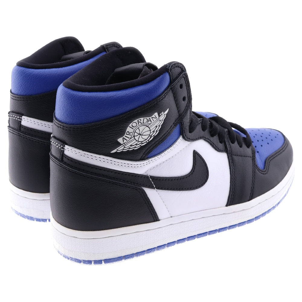 NIKE(ナイキ) AIR JORDAN1 RETRO HIGH OG ROYAL TOE エアジョーダン1 ロイヤルトゥ ハイカットスニーカー ホワイト/ブラック/ブルー 555088-041 US9/27cm