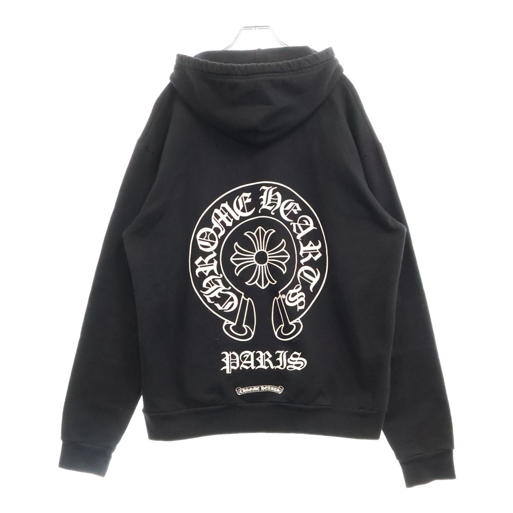 CHROME HEARTS(クロムハーツ) SWTSHRT HD LTD パリ限定 ホースシュー バックプリント スウェットプルオーバーパーカー ブラック