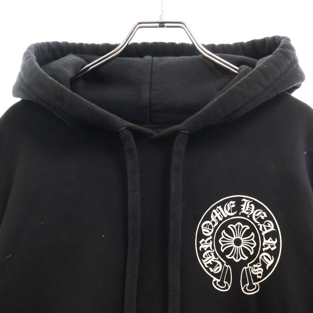 CHROME HEARTS(クロムハーツ) SWTSHRT HD LTD パリ限定 ホースシュー バックプリント スウェットプルオーバーパーカー ブラック