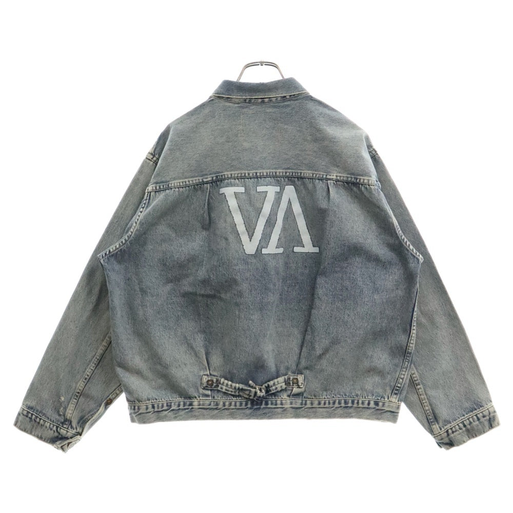 V.A.(ヴイエー) LEVI'S VINTAGE CLOTHING 1936's TYPE1 JACKET V.A. Custom バックV.A. プリント トラッカージャケット リーバイス デニム ジャケット インディゴ