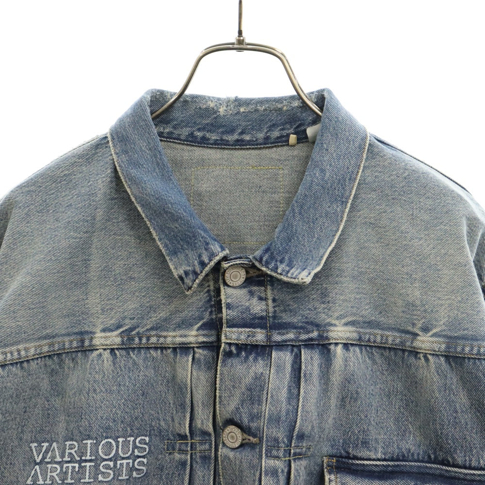 V.A.(ヴイエー) LEVI'S VINTAGE CLOTHING 1936's TYPE1 JACKET V.A. Custom バックV.A. プリント トラッカージャケット リーバイス デニム ジャケット インディゴ