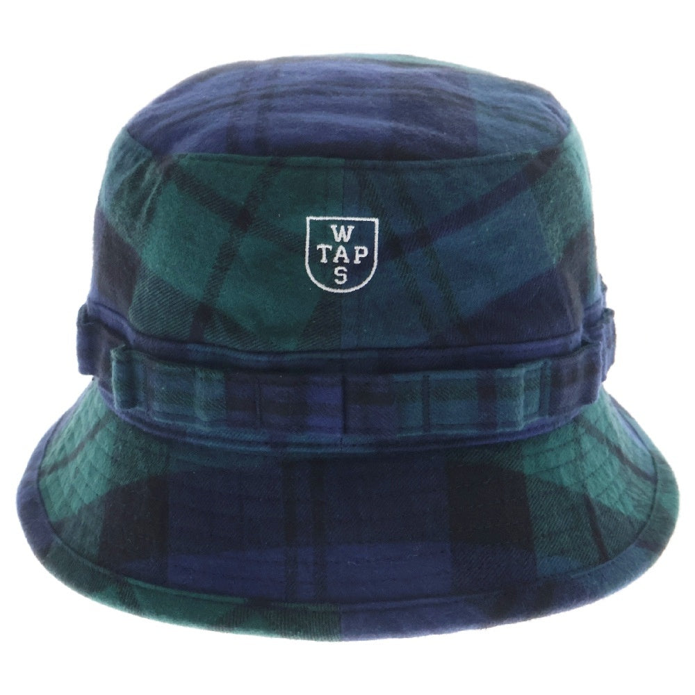 WTAPS(ダブルタップス) 22AW JUNGLE 01 HAT COTTON. FLANNEL. TEXTILE. CRST GREEN チェック柄 バケットハット グリーン 222HCDT-HT12