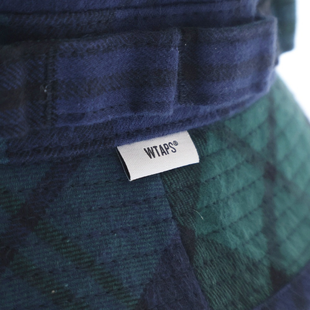 WTAPS(ダブルタップス) 22AW JUNGLE 01 HAT COTTON. FLANNEL. TEXTILE. CRST GREEN チェック柄 バケットハット グリーン 222HCDT-HT12