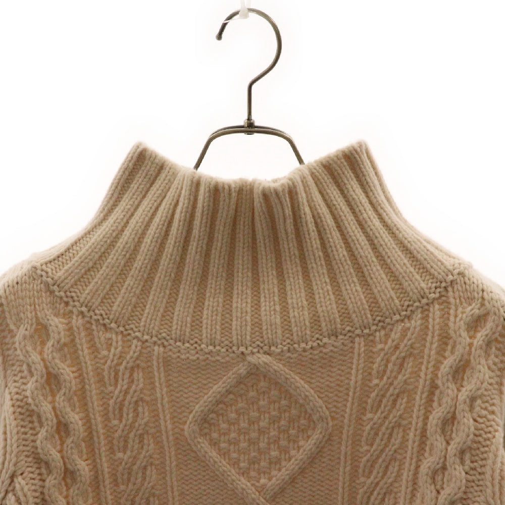CELINE(セリーヌ) PULL COL MONTANT TRIOMPHE モックネック アラン トリオンフ ニットセーター ホワイト レディース 2AD01329O