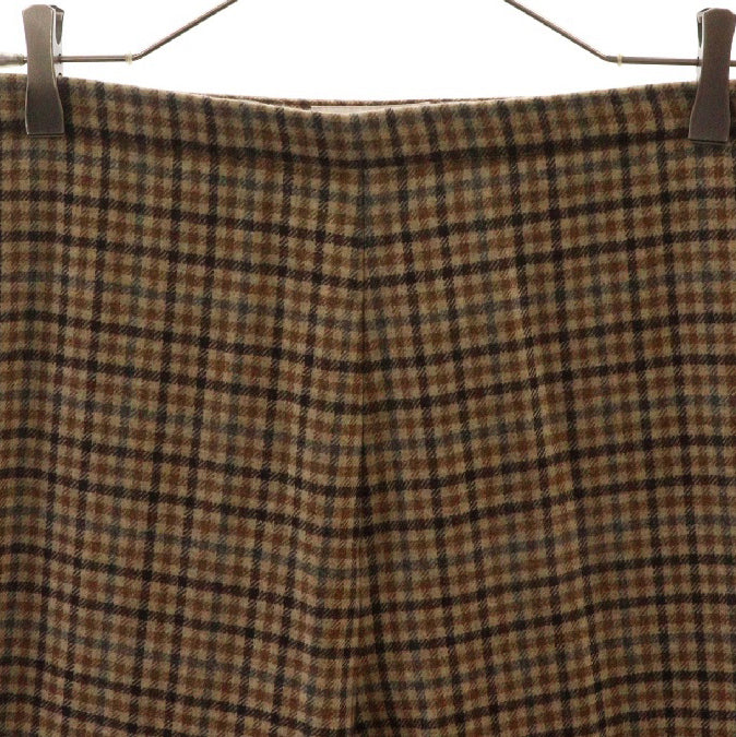 CELINE(セリーヌ) カシミヤ ウール チェック柄 ティクシー パンツ ベージュ 2P787518R
