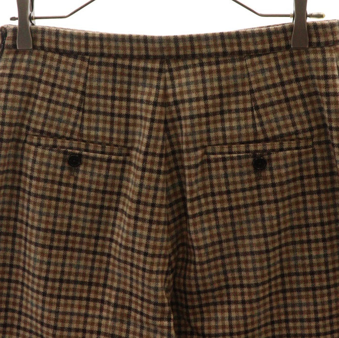 CELINE(セリーヌ) カシミヤ ウール チェック柄 ティクシー パンツ ベージュ 2P787518R