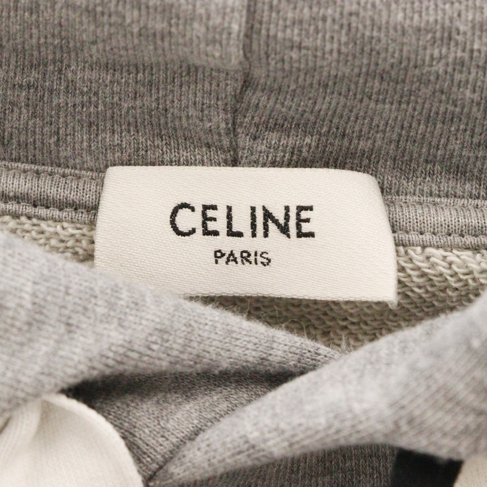 CELINE(セリーヌ) ルーズ フーディー コットンフリース スウェット プルオーバーパーカー グレー 2Y468670Q.08GC