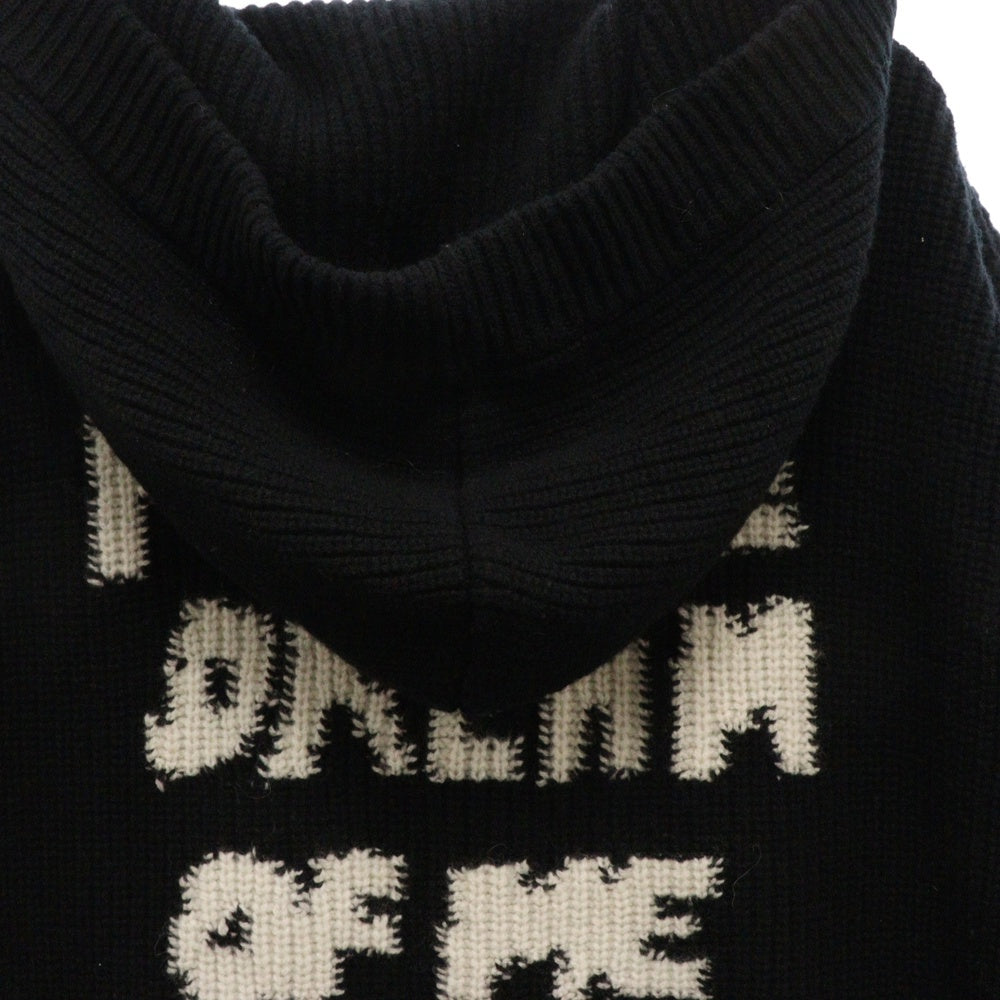 CELINE(セリーヌ) 22SS ARTIST BAJA JACQUARD RIBBED WOOL HOODIE バハ ジャカード リブ ウール オーバーサイズ ニット パーカー ブラック 2A53W489Q