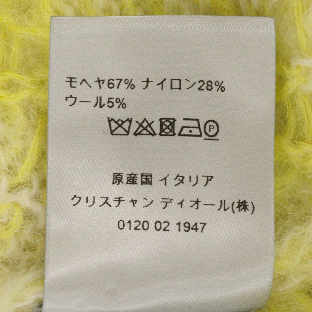 DIOR(ディオール) 21AW×PETER DOIG モヘヤ混ニット 長袖セーター ホワイト/グリーン 143M645CT273