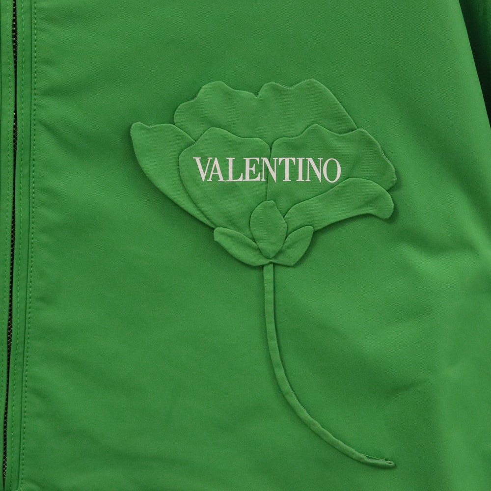 VALENTINO(ヴァレンチノ) 21AW ガーデンフラワーナイロンハーフジップ プルオーバーブルゾン グリーン WV3CJF907G6