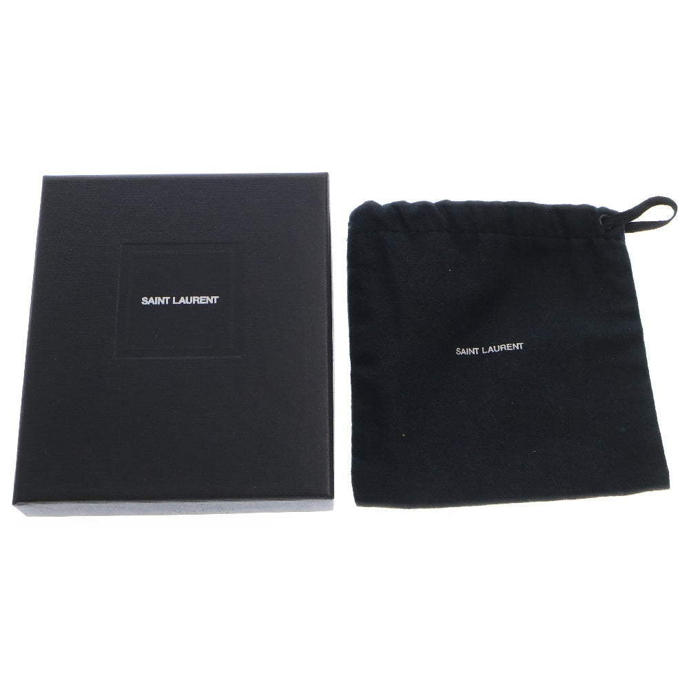 SAINT LAURENT PARIS(サンローランパリ) タイニー モノグラム ラウンドジップ レザー コンパクトウォレット 財布 コインケース ブラック 607765
