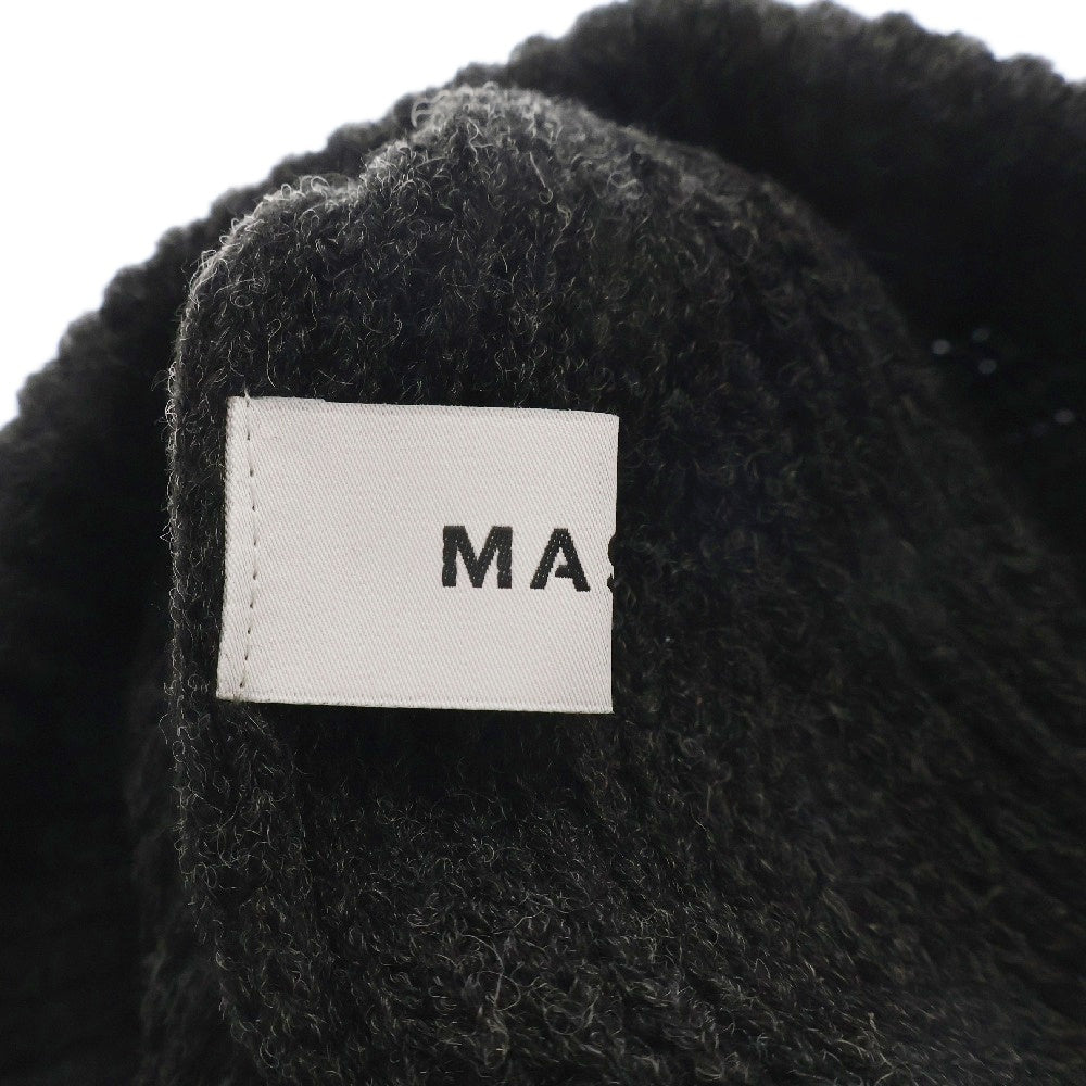 MASSES(マシス) KNIT BEANIE ビーニー ニット帽 帽子 チャコールグレー