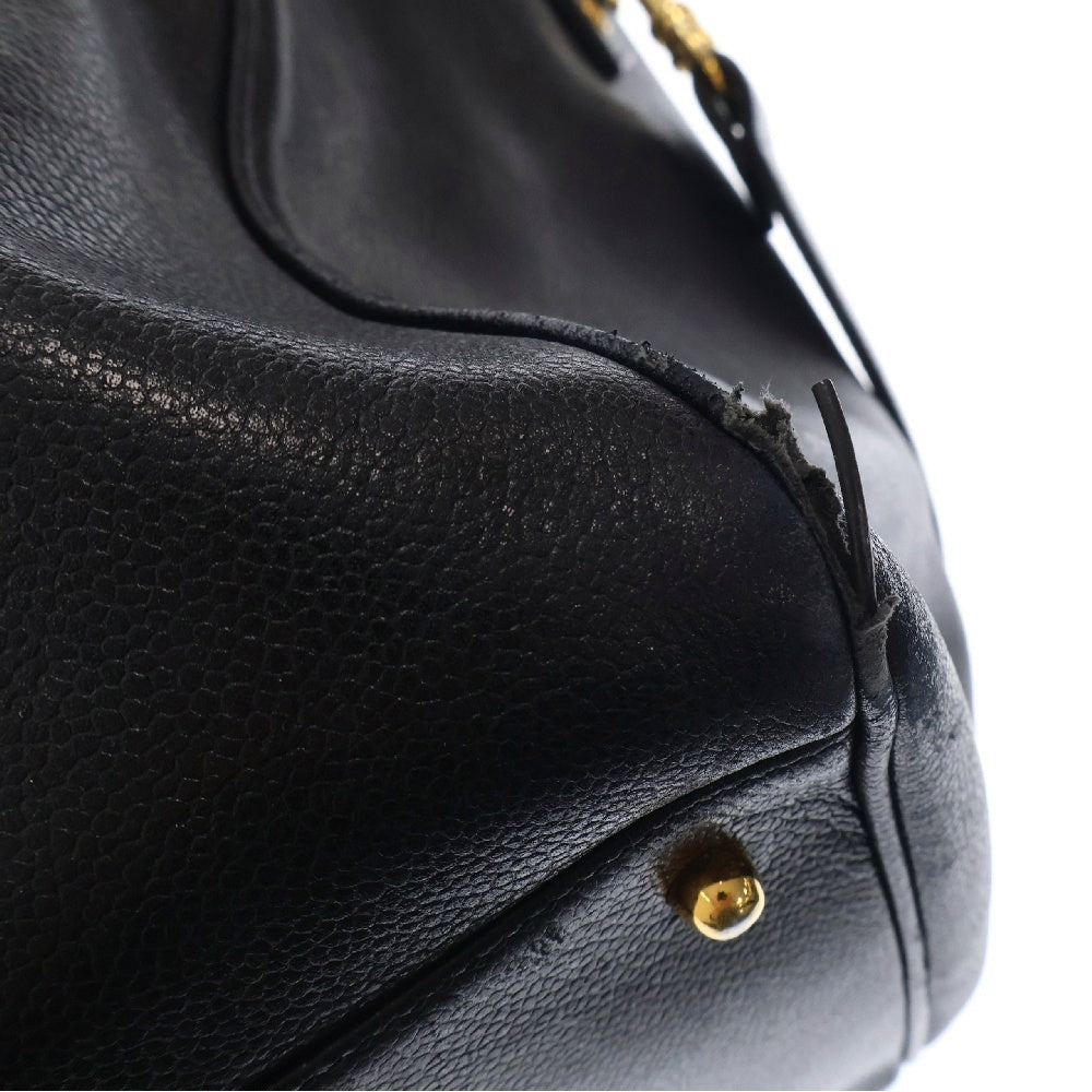 CHANEL(シャネル) ココマーク 2WAY ボストンバッグ ショルダーバッグ キャビアスキン レディース ブラック 4897298