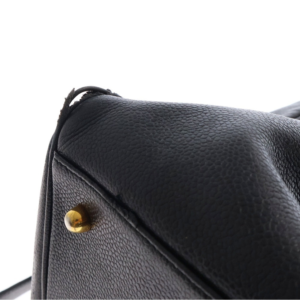 CHANEL(シャネル) ココマーク 2WAY ボストンバッグ ショルダーバッグ キャビアスキン レディース ブラック 4897298