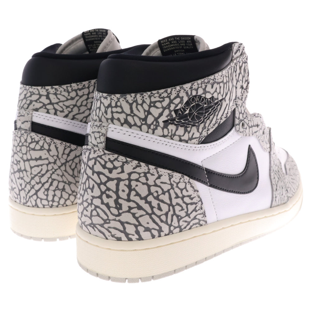 NIKE(ナイキ) AIR JORDAN 1 HIGH OG WHITE CEMENT エアジョーダン1 ホワイトセメント ハイカットスニーカー ホワイト/ブラック US12/30cm DZ5485-052