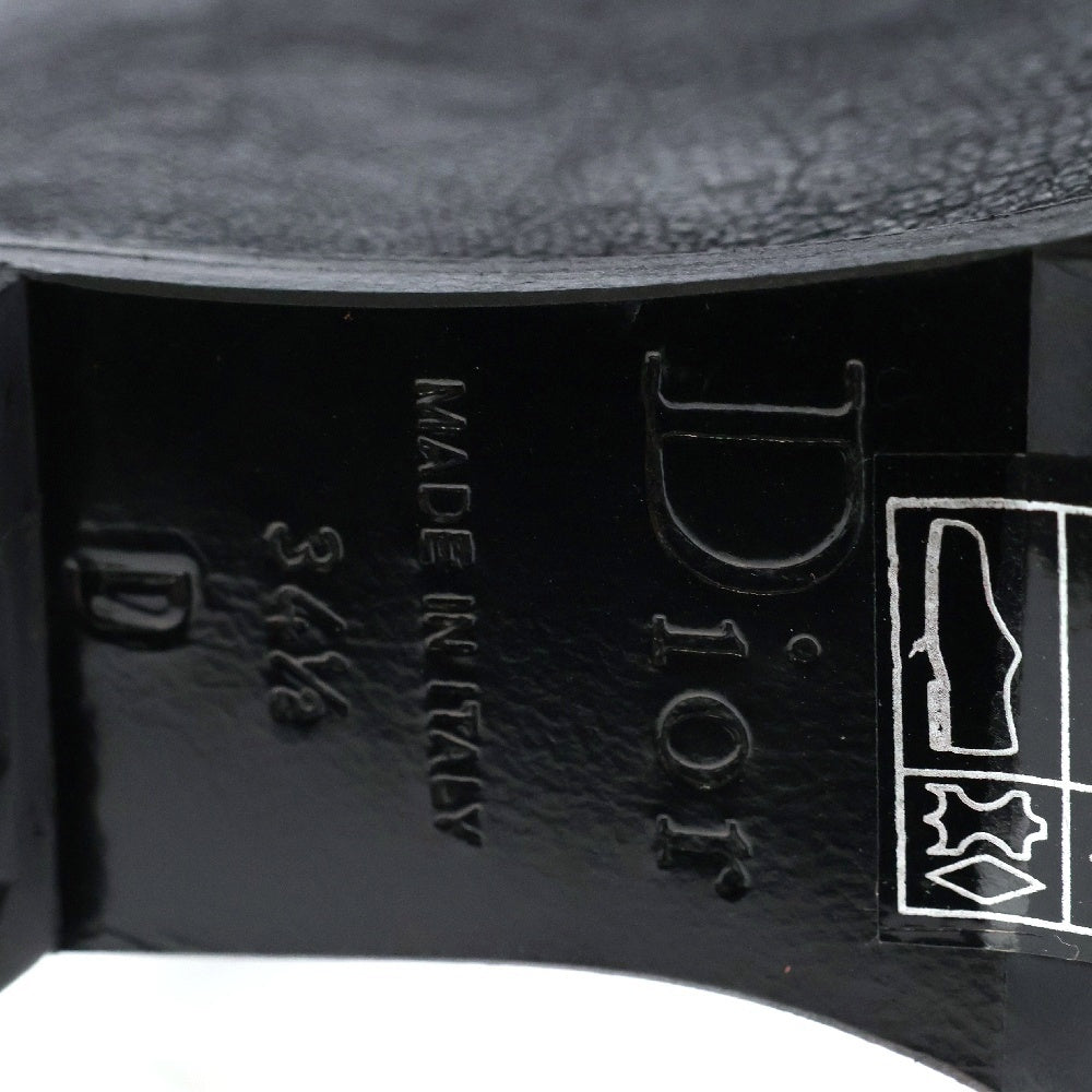 Christian Dior(クリスチャンディオール) BIKER LOW BOOT キルティング カナージュ ボア ウェッジソール ブーツ ブラック レディース KDI118GSH