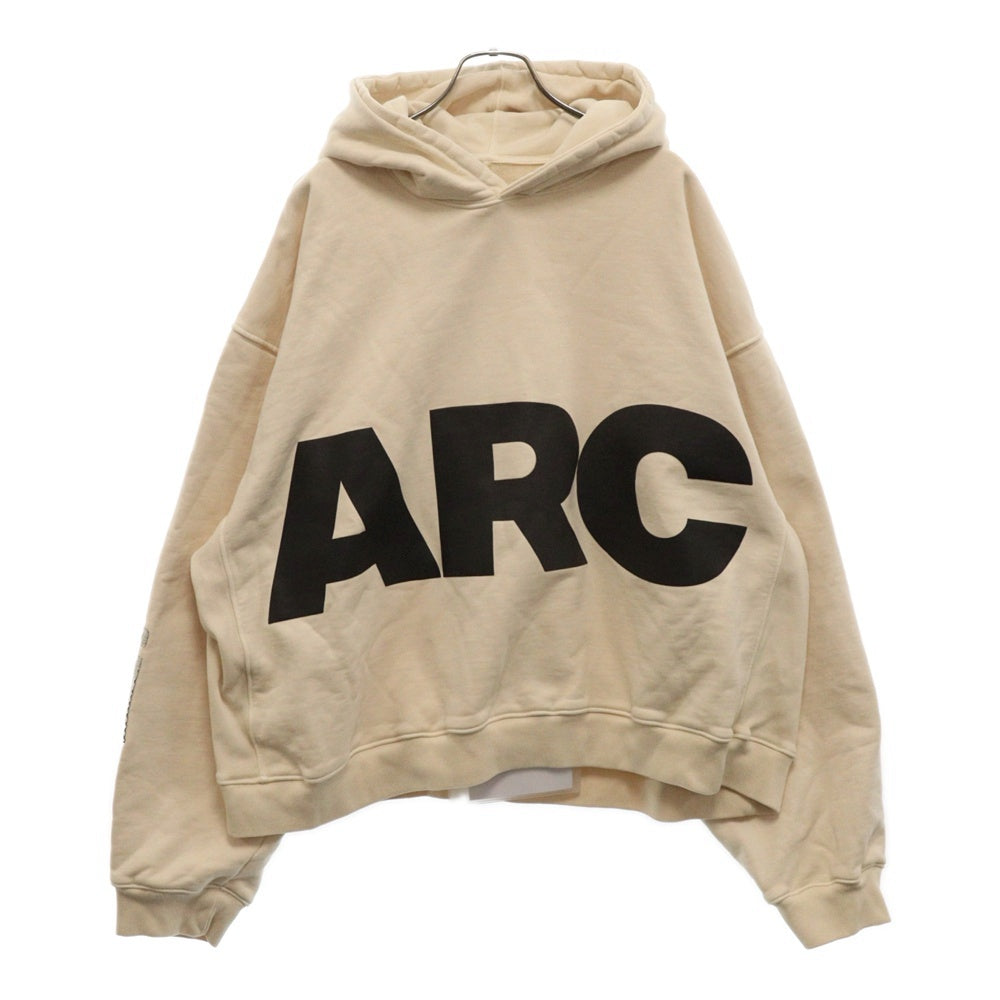 B1ARCHIVE(ビーワンアーカイブ) 24AW OVERSIZED HOODIE SIDE PANEL ロゴプリント オーバーサイズコットンスウェットパーカー アイボリー B1A8042-270
