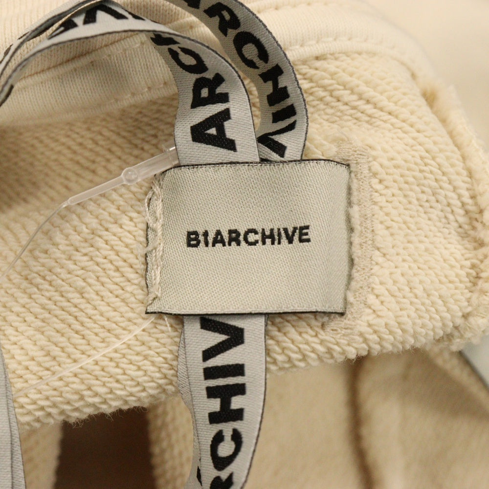 B1ARCHIVE(ビーワンアーカイブ) 24AW OVERSIZED HOODIE SIDE PANEL ロゴプリント オーバーサイズコットンスウェットパーカー アイボリー B1A8042-270