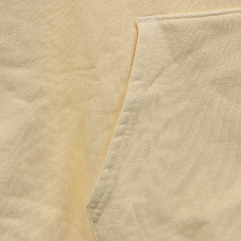 MUSO KUSO(ムソクソ) 24SS COLONNE HOODIE / BEI RED カレッジロゴプリントコットンプルオーバーパーカー アイボリー/レッド FW-232/7BE