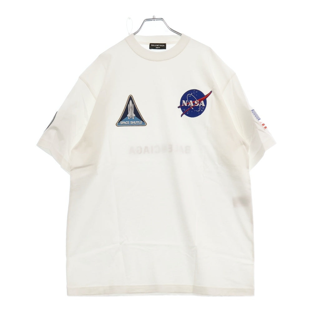 BALENCIAGA(バレンシアガ) 21AW NASA SPACE ナサ スペース パッチ 半袖Tシャツ カットソー ホワイト 651795 TKVD7