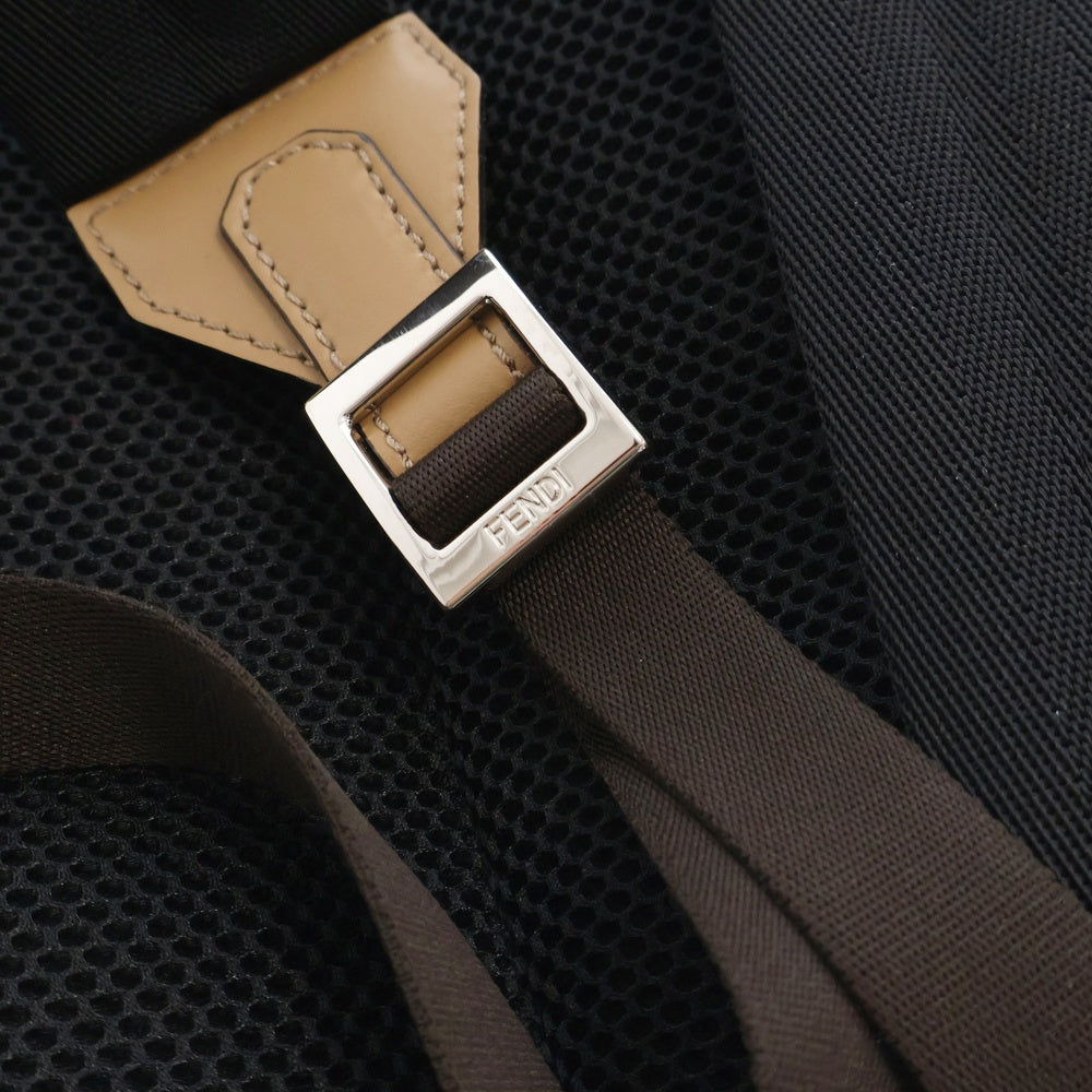 FENDI(フェンディ) ZAINO TESS PU FF PVC レザー ズッカ ダイアゴナル バックパック ブラウン