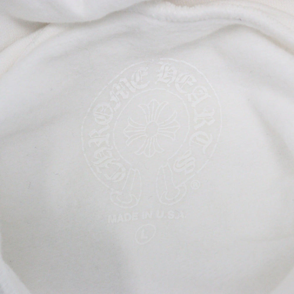 CHROME HEARTS(クロムハーツ) WWW.CHROMEHEARTS.COM HOODIE オンライン限定ホースシューバックプリントプルオーバーパーカー ホワイト