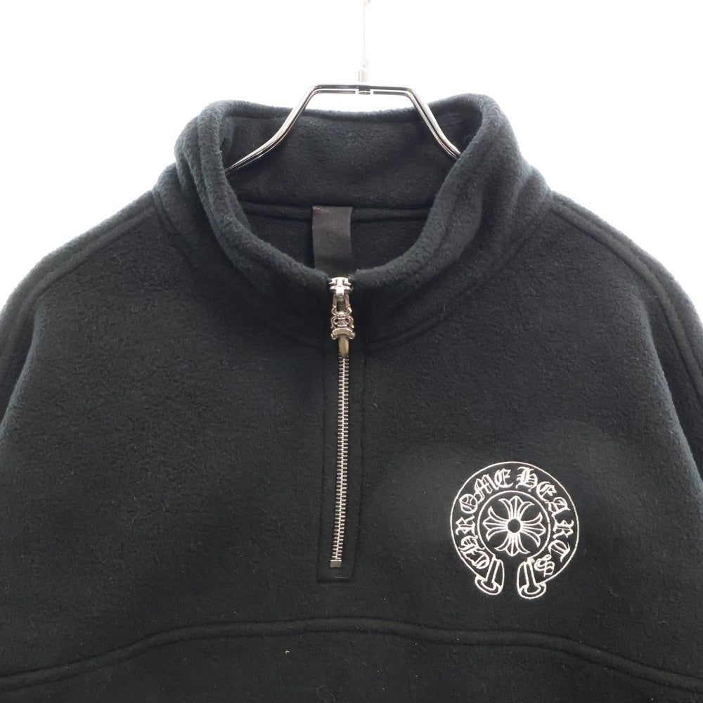 CHROME HEARTS(クロムハーツ) YKT U TARDY SWEEP HLF ZIP ダガーハーフジップフリースブルゾン ブラック/シルバー