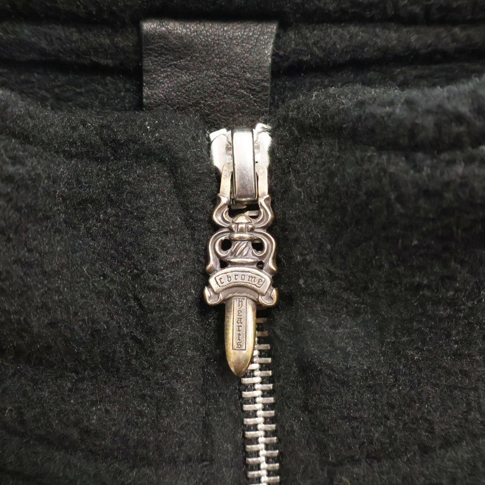 CHROME HEARTS(クロムハーツ) YKT U TARDY SWEEP HLF ZIP ダガーハーフジップフリースブルゾン ブラック/シルバー