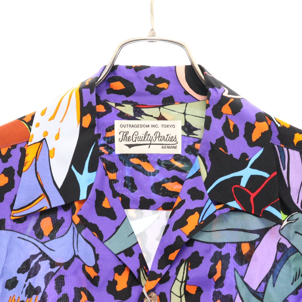 WACKO MARIA(ワコマリア) 21AW HAWAIIAN SHIRT ハワイアン シルク 長袖シャツ パープル 21FW-WMS-HI01