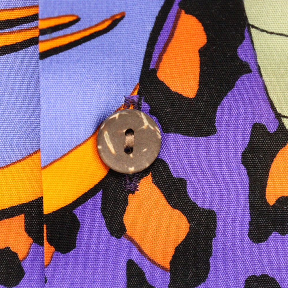 WACKO MARIA(ワコマリア) 21AW HAWAIIAN SHIRT ハワイアン シルク 長袖シャツ パープル 21FW-WMS-HI01