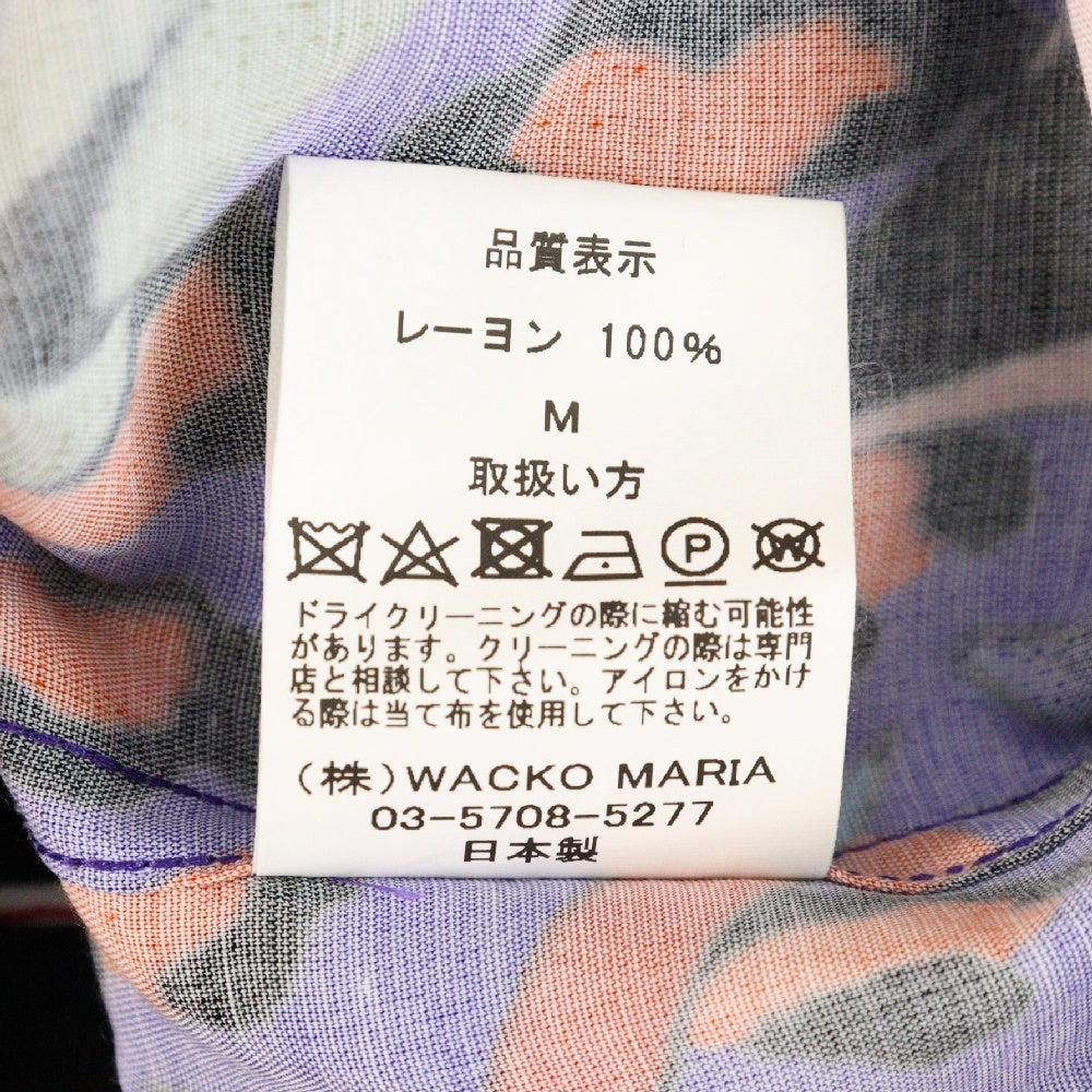 WACKO MARIA(ワコマリア) 21AW HAWAIIAN SHIRT ハワイアン シルク 長袖シャツ パープル 21FW-WMS-HI01