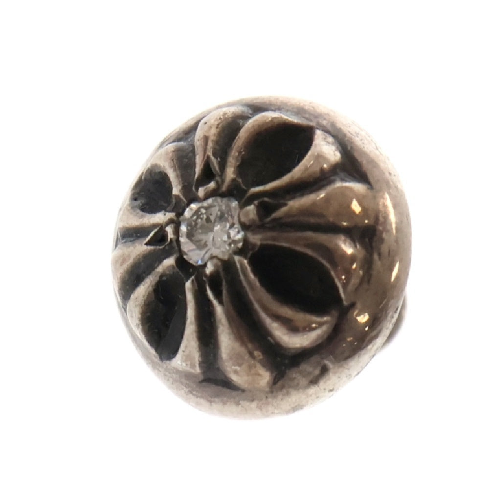CHROME HEARTS(クロムハーツ) STUD CRSBLL DIA クロスボールスタッドピアス 1ダイヤ シルバー