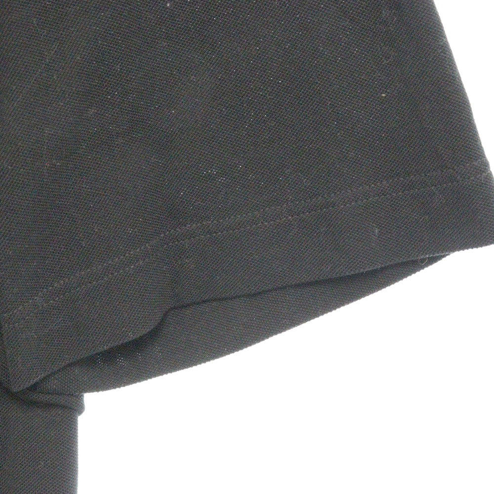 HERMES(エルメス) H刺繍 ポケット付き コットン クルーネック 半袖Tシャツ カットソー ブラック