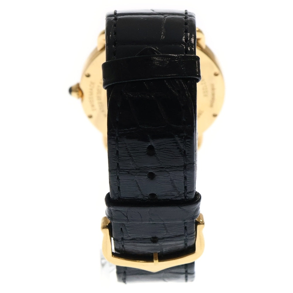 Cartier(カルティエ) ロンド ルイ カルティエ LM ホワイト文字盤 K18YG アリゲーター 腕時計 W6800251