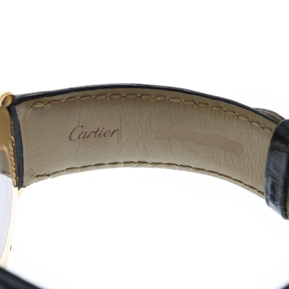 Cartier(カルティエ) ロンド ルイ カルティエ LM ホワイト文字盤 K18YG アリゲーター 腕時計 W6800251