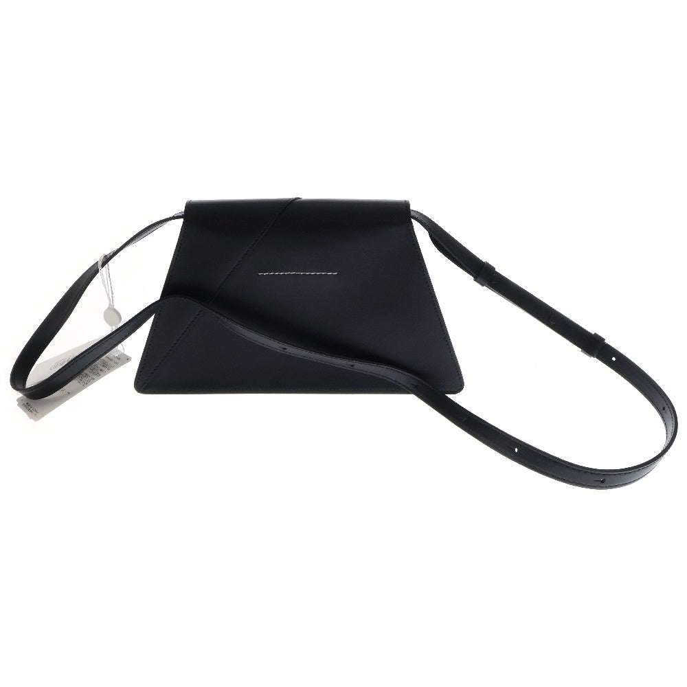 MM6 Maison Margiela(エムエムシックスメゾンマルジェラ) Japanese Flap Crossbody Bag ジャパニーズ フラップ クロスボディバッグ レザーショルダーバッグ ブラック SB5WG0012