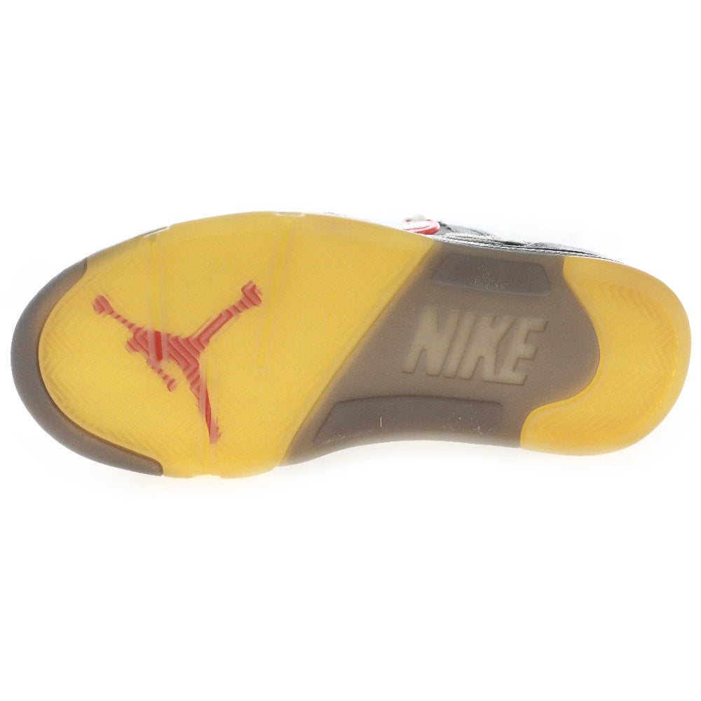 NIKE(ナイキ) ×OFF-WHITE AIR JORDAN 5 RETRO SP オフホワイト エアジョーダン5 レトロ ハイカットスニーカー ブラック US8/26cm CT8480-001