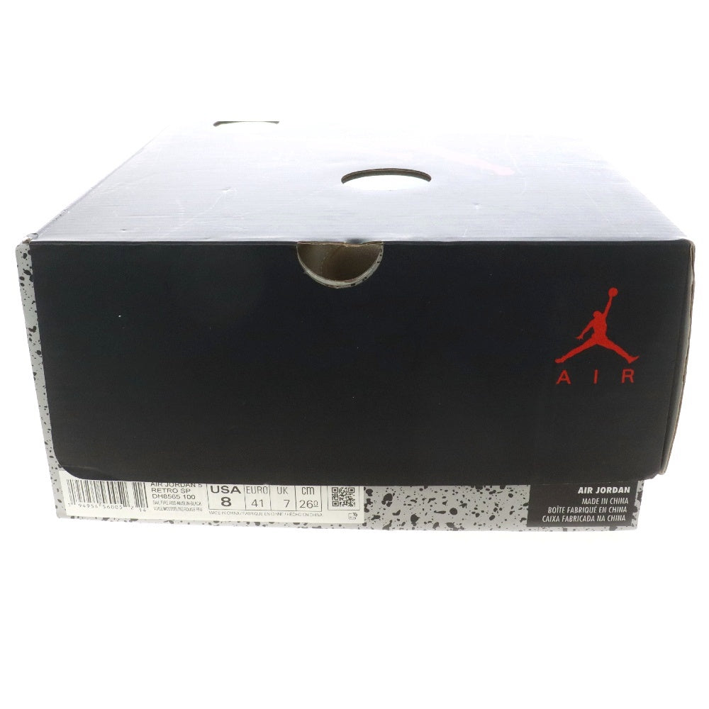 NIKE(ナイキ) ×OFF-WHITE AIR JORDAN 5 RETRO SP SAIL オフホワイト エアジョーダン5 レトロ セイル ハイカットスニーカー アイボリー US8/26cm DH8565-100
