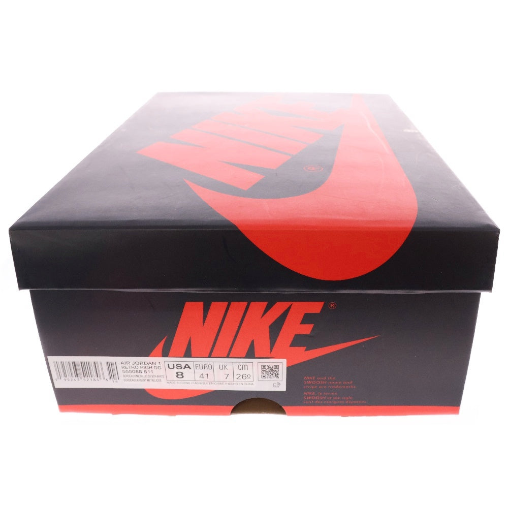 NIKE(ナイキ) AIR JORDAN 1 HIGH OG BORDEAUX エアジョーダン 1 ハイカットスニーカー ボルドー US8/26cm 555088-611